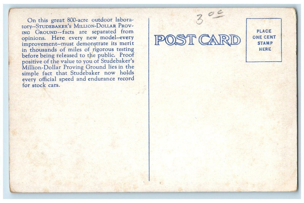 Studebaker's Million Dollar Proving Ground Near South Bend Indiana IN Postcard