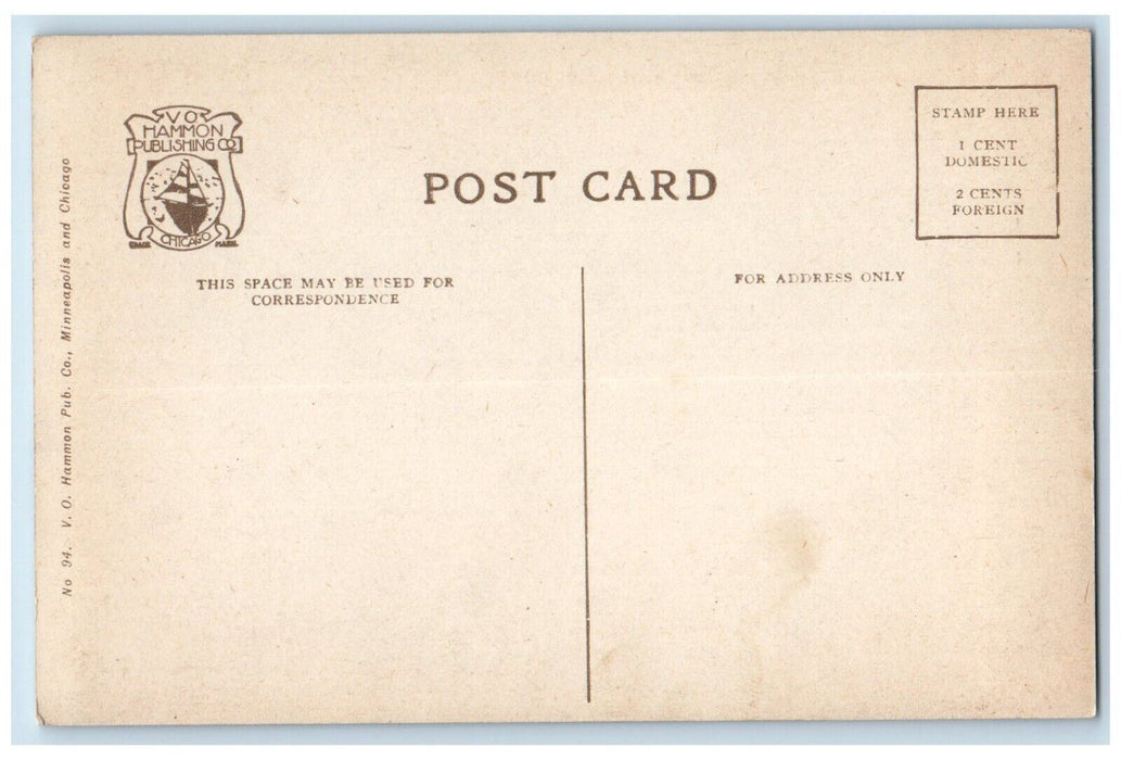 1910 Stormy Day Duluth Superior Ship Canal Steamer Lighthouse Minnesota Postcard