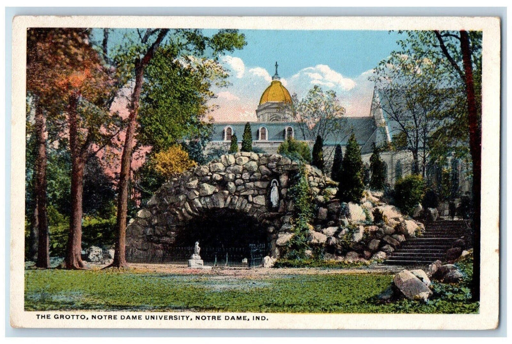 c1920's The Grotto Notre Dame University Notre Dame Indiana IN Antique Postcard