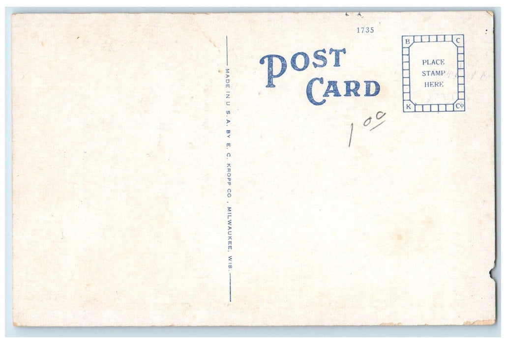 1910 Roadside View Court House Building La Porte Indiana IN Antique Postcard