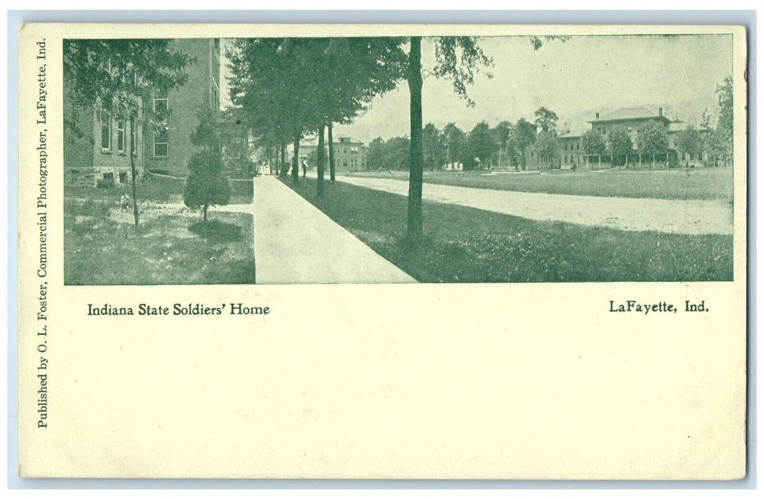 1905 Indiana State Soldier's Home La Fayette Indiana IN Antique Vintage Postcard