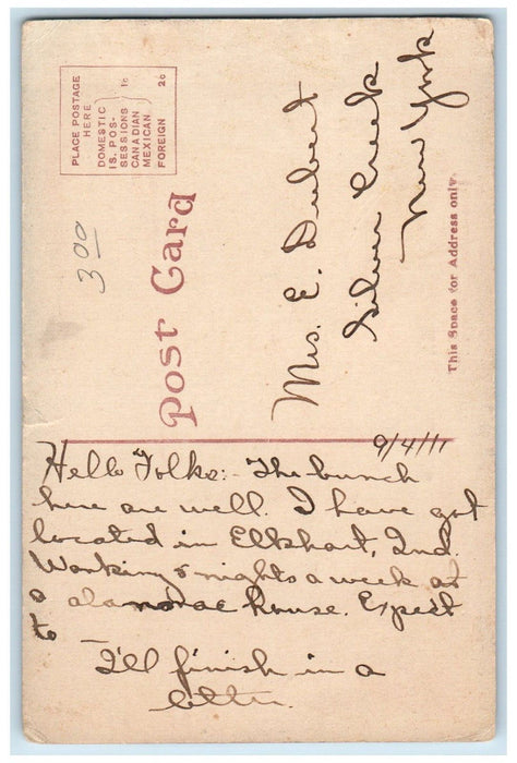 1911 Studebaker Vehicle Works Railroad Train South Bend Indiana IN Postcard