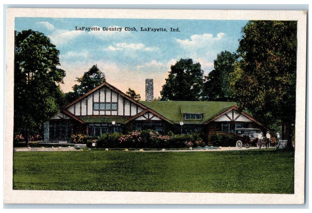 c1910 Front View La Fayette Country Club La Fayette Indiana IN Vintage Postcard