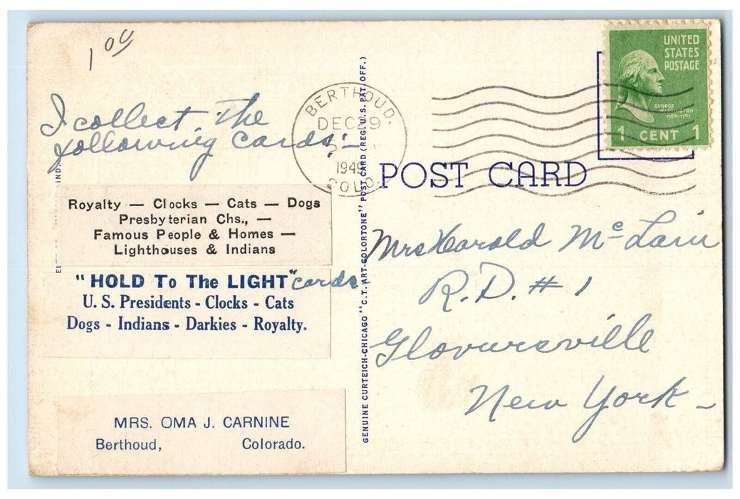 1949 Epileptic Village New Castle Indiana IN Vintage Multiview Postcard
