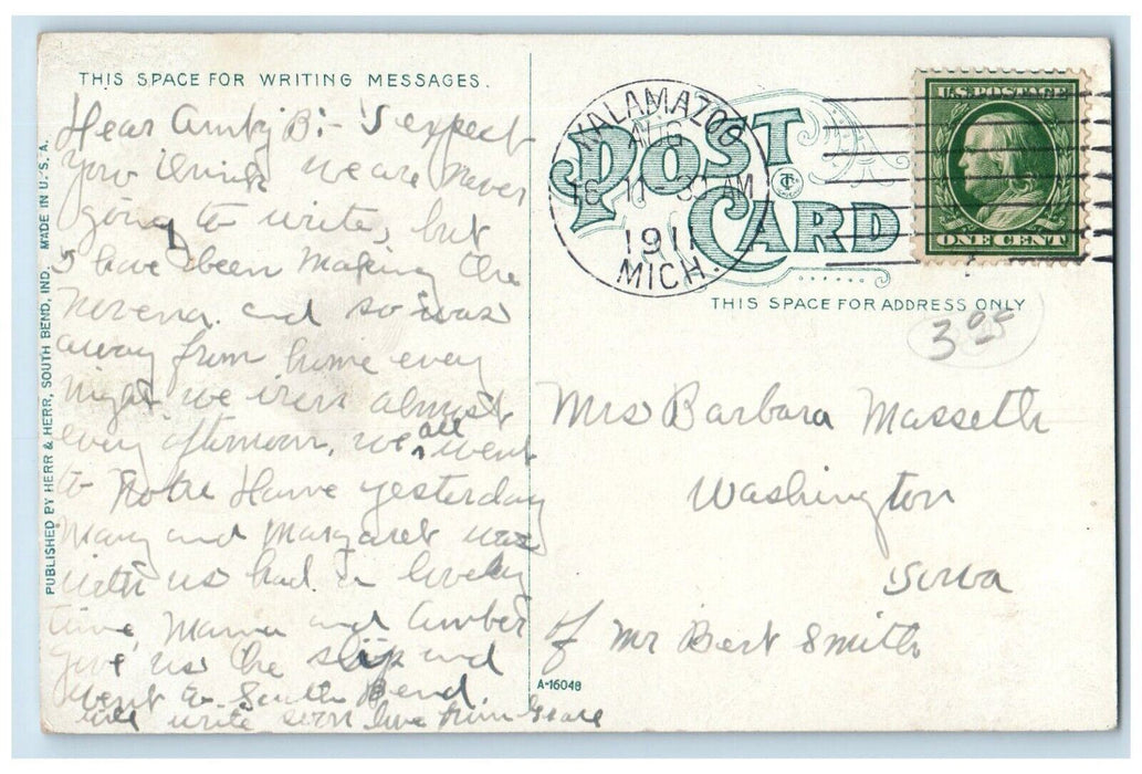 1911 The Grotto Notre Dame University Notre Dame IN Kalamazoo IN Postcard