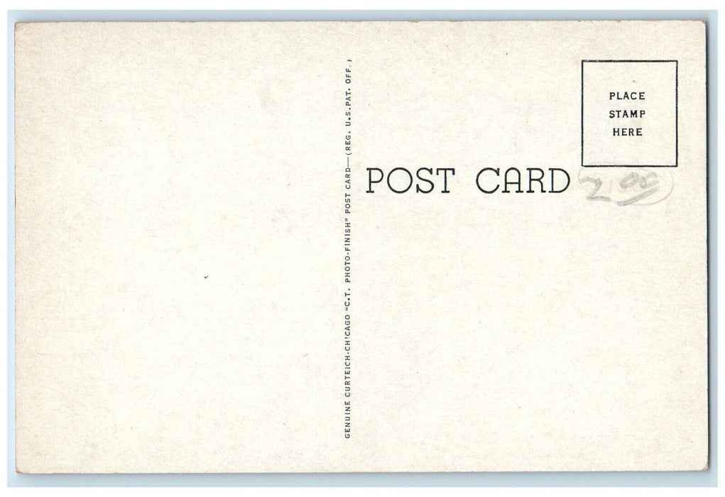 c1940 New Highway Bridge Whitewater River Connersville Indiana Antique Postcard
