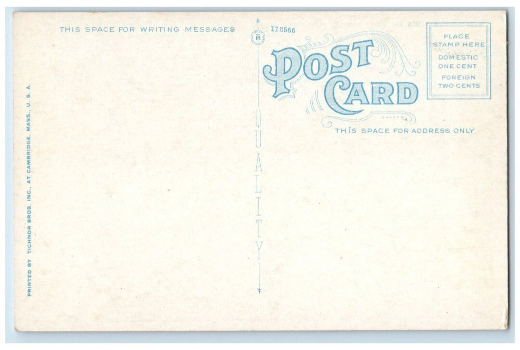 c1920 Site Replica First House Exterior Street Plymouth Massachusetts Postcard