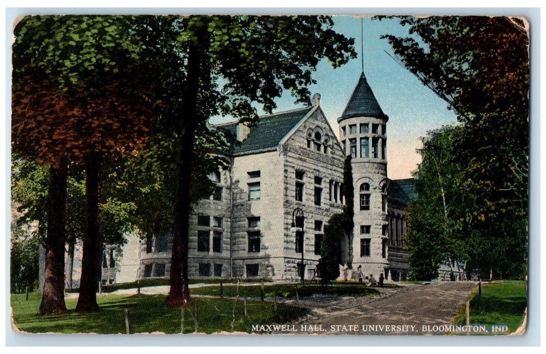 c1910 Maxwell Hall State University Bloomington Indiana Antique Vintage Postcard