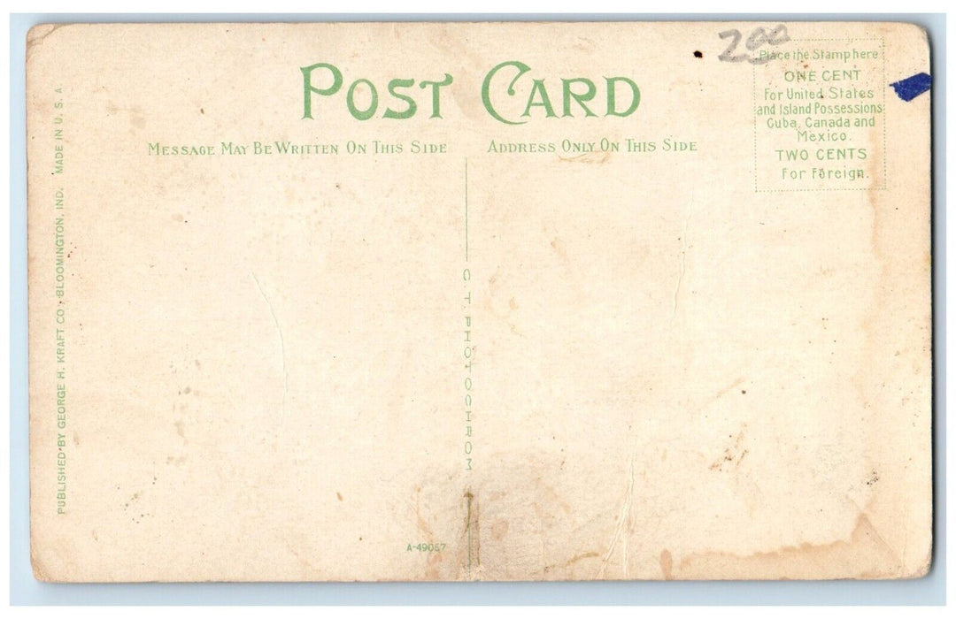 c1910 Maxwell Hall State University Bloomington Indiana Antique Vintage Postcard