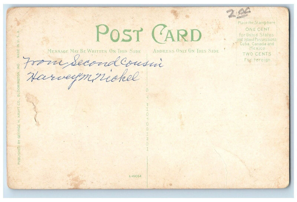 c1910 Students Building State University Bloomington Indiana IN Vintage Postcard