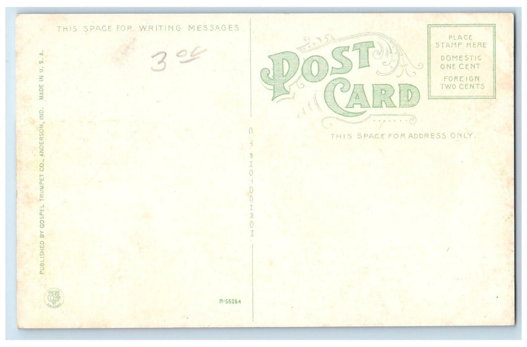 c1910 Publishing Plant Gospel Trumpet Company Anderson Indiana Vintage Postcard