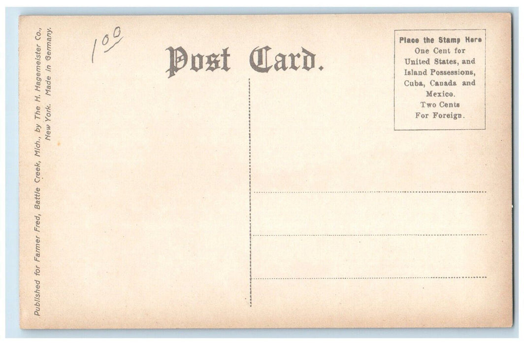 c1910 Court House Memorial Hall Exterior Building Street Wabash Indiana Postcard