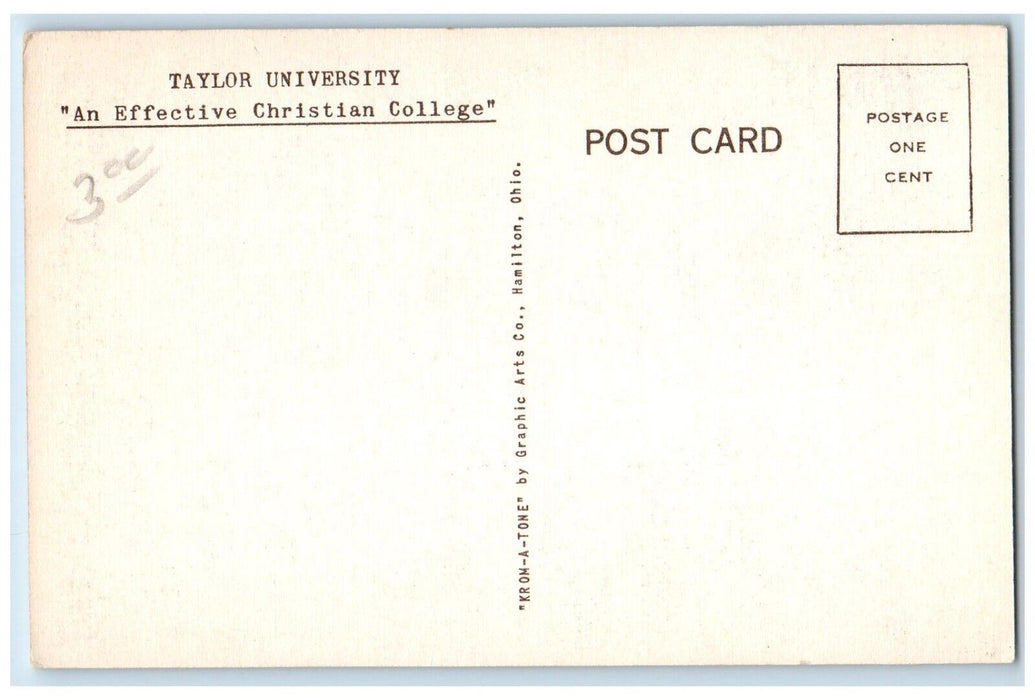 c1940 Magee Campbell Wisconsin Dormitory University Upland Indiana IN Postcard