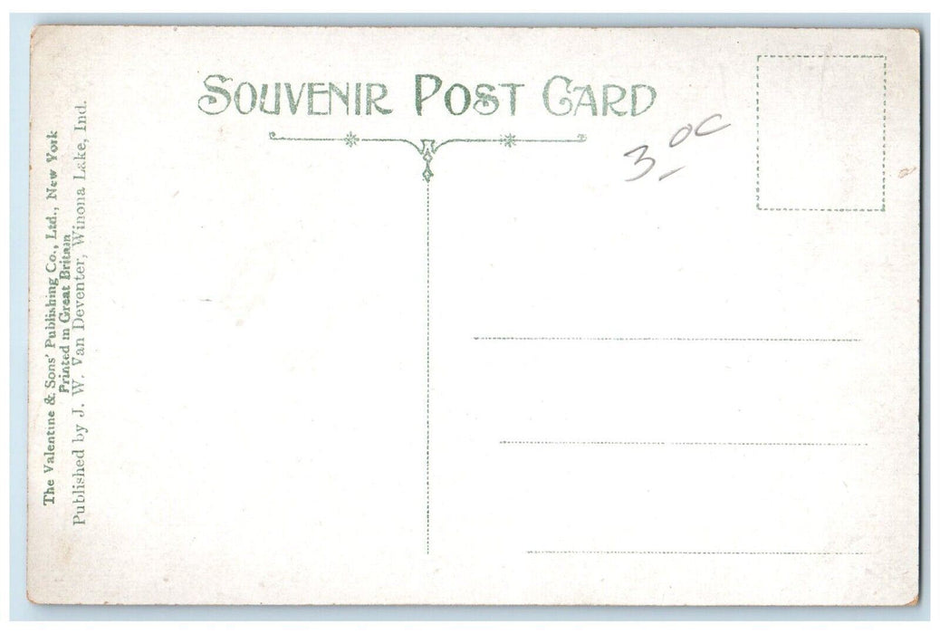 c1910 Westminster Hotel Exterior Building Winona Lake Indiana Souvenir Postcard