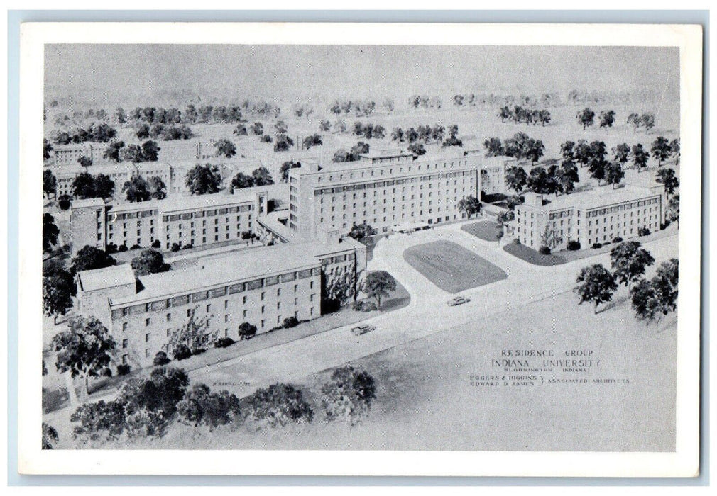 c1940 Aerial View Tower Center Indiana University Indiana IN Vintage Postcard