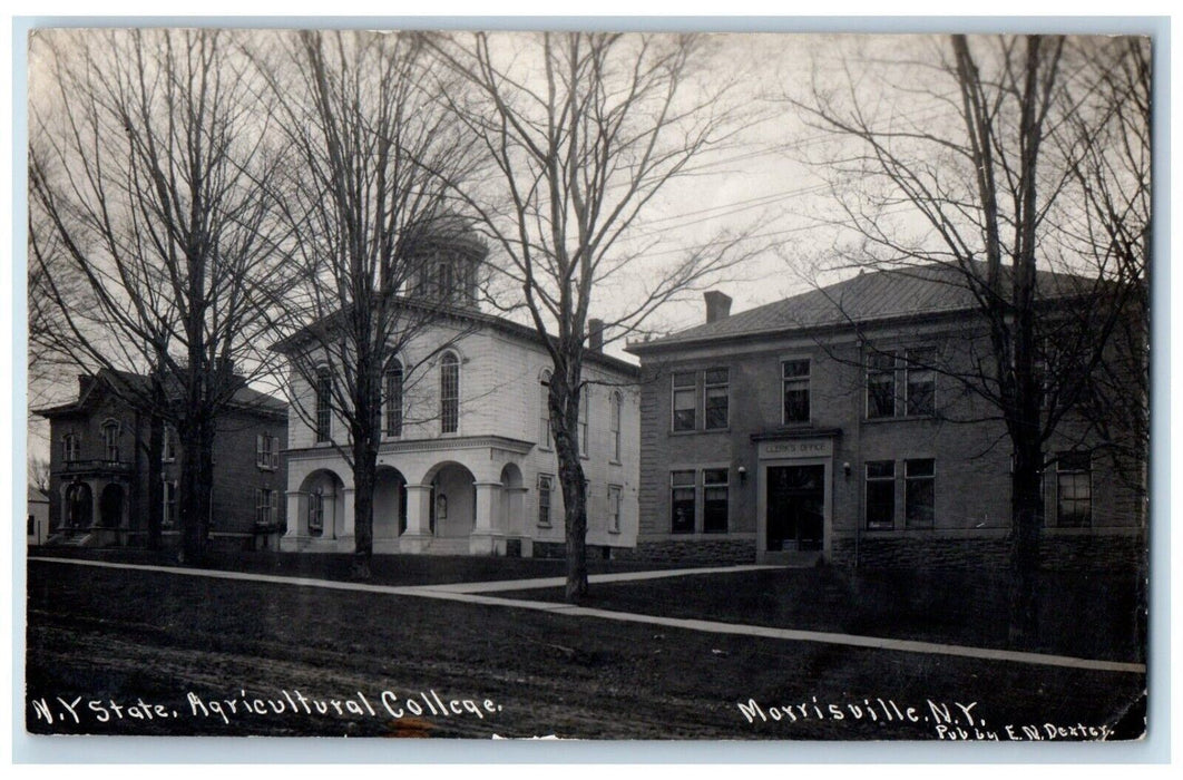 1911 State Agricultural College View Dexter Morrisville NY RPPC Photo Postcard