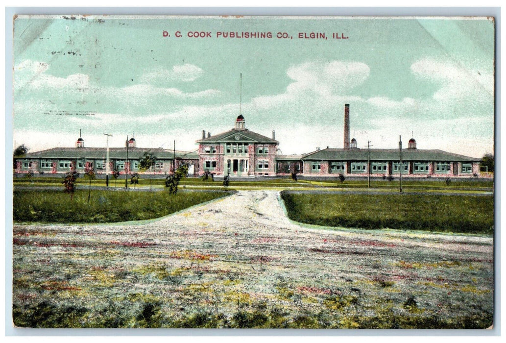 Panoramic View Of D. C. Cook Publishing Co., Elgin Illinois IL Antique Postcard
