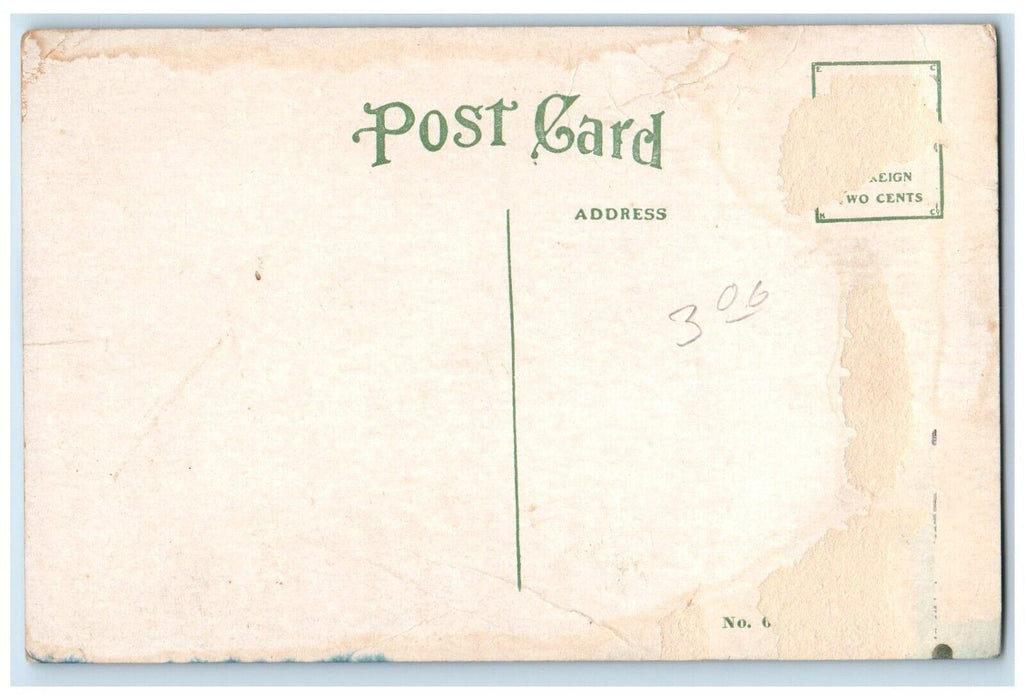 1910 Canoeing St Joe River Above Dam Elkhart Indiana IN Vintage Antique Postcard