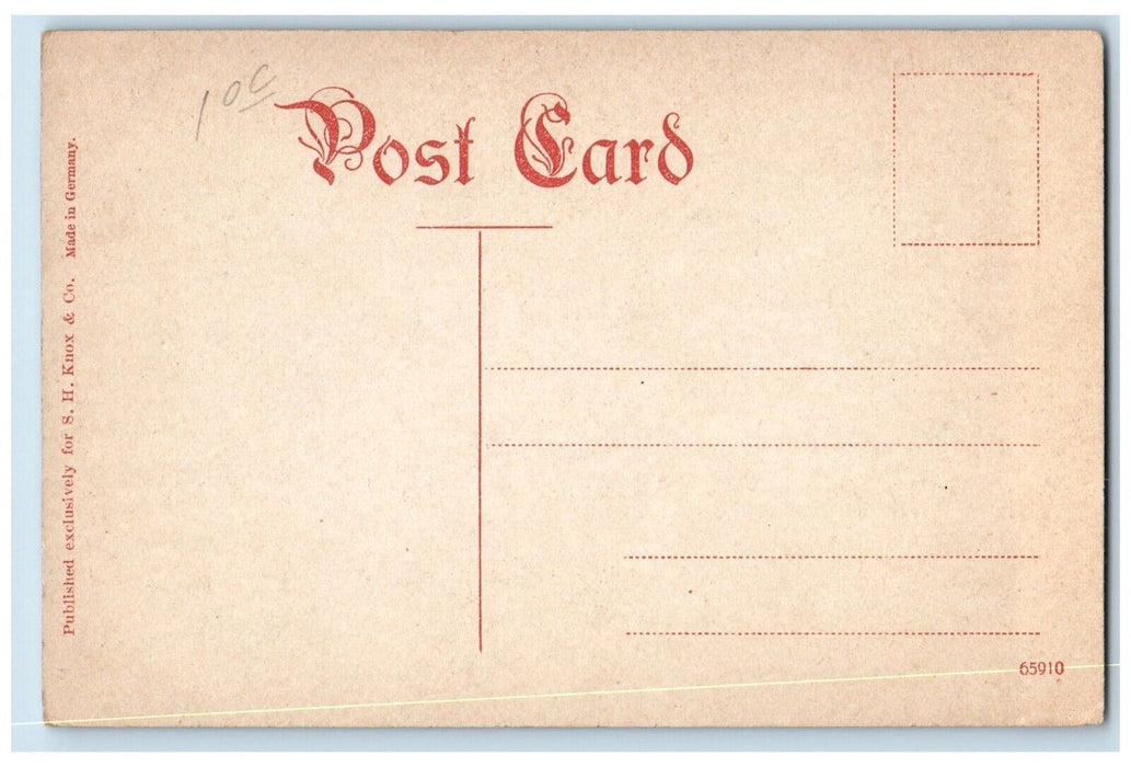 c1910 Industrial School Grounds Park Trees Flowers Lansing Michigan MI Postcard