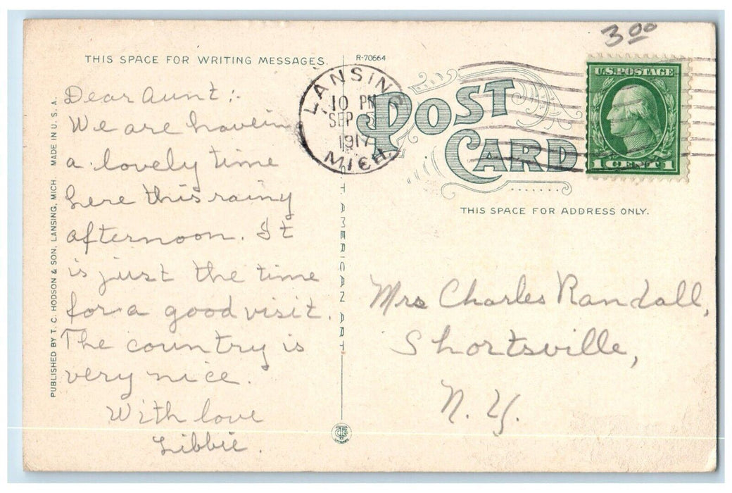 1917 Main Building Michigan School For Blind Exterior Lansing Michigan Postcard