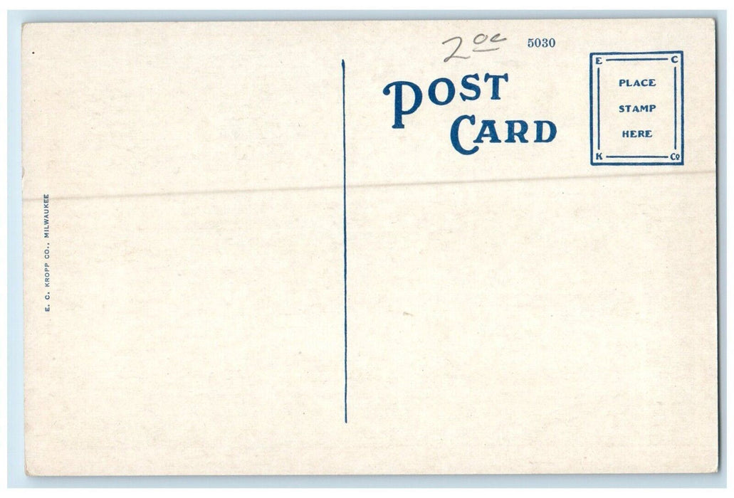 1910 Scenic View St Joe Dam Elkhart Indiana IN Vintage Antique Unposted Postcard