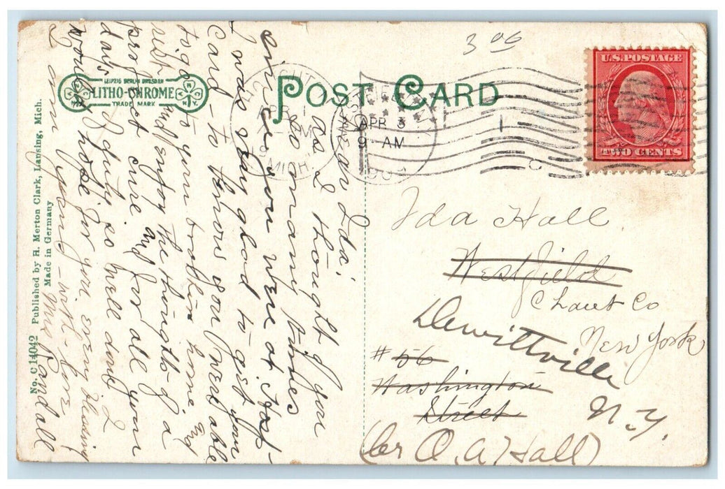 1909 Library Museum Michigan Agricultural College Lansing Michigan MI Postcard