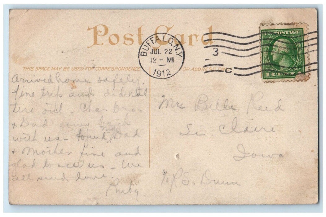 1912 Washington School Building Fort Wayne Indiana IN Buffalo New York  Postcard