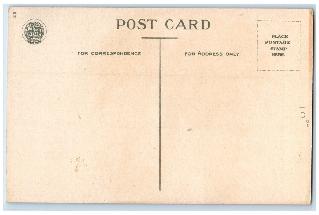c1910's Christmas Greeting House Chimney Winter Wolf Unposted Antique Postcard