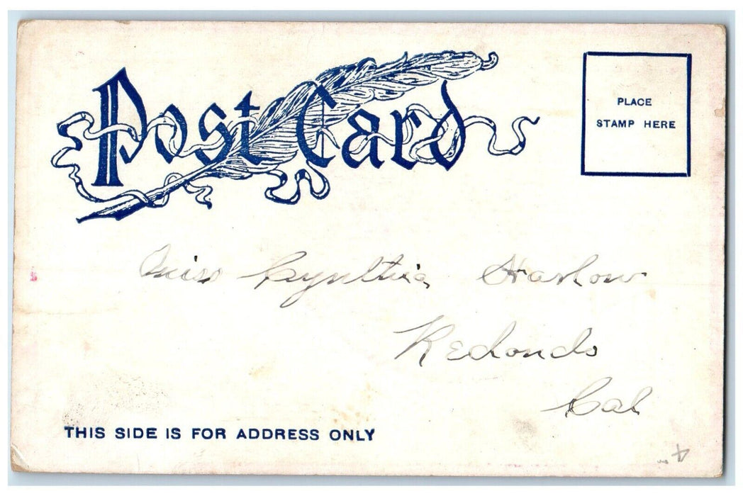 c1905 Valentine Lost A Heart Will Finder Please Keep It Posted Antique Postcard