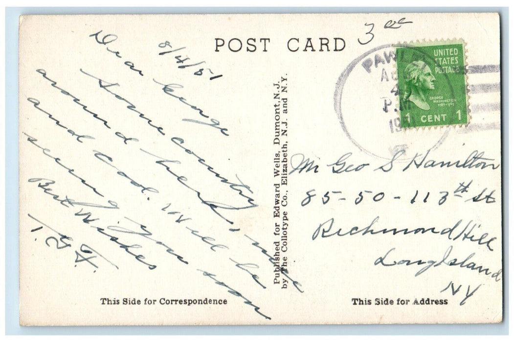 1951 Showing Prouse Restaurant Center Street Rutland Vermont VT Vintage Postcard