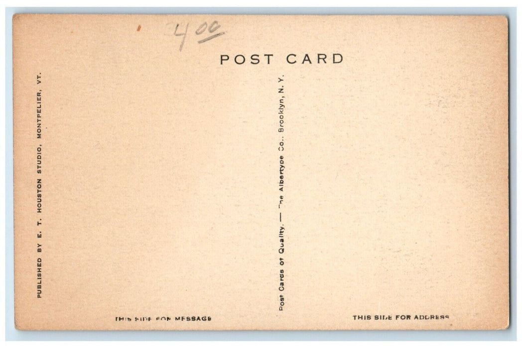 c1940 Flood Wreckage Against Rialto Bridge State Street Montpelier VT Postcard