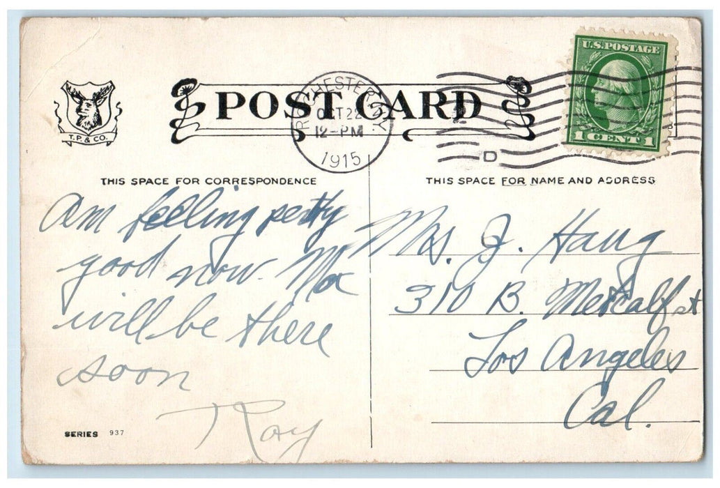 1915 Girl Bath Tub Bare Butt Bathing Is Nice Here Rochester New York NY Postcard