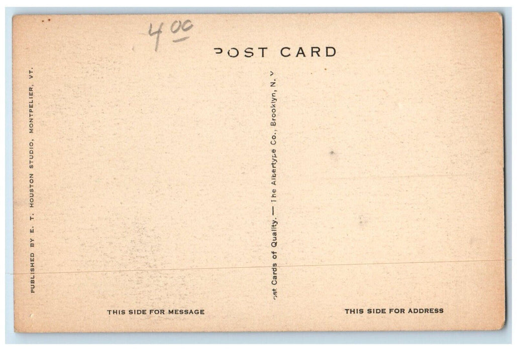 c1940 Flood Wrecked Sexton Residence Lower State Street Montpelier VT Postcard