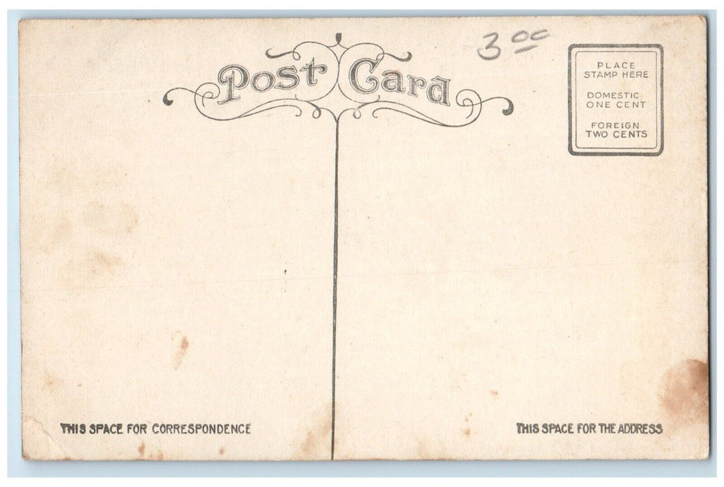 c1910 Double Deck Boat Water Carnival Winona Lake Indiana IN Antique Postcard