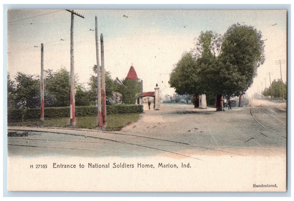 c1905 Entrance to National Soldiers Home Marion Indiana IN Antique Postcard