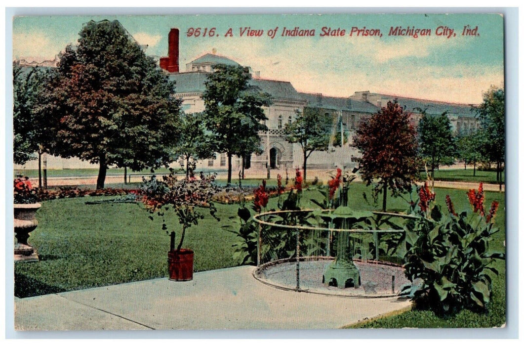 1939 A View of Indiana State Prison Michigan City Indiana IN Vintage Postcard