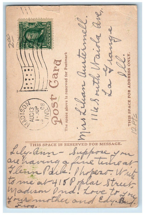 1908 Government Building Madison Indiana IN Antique BF Calloway Co. Postcard