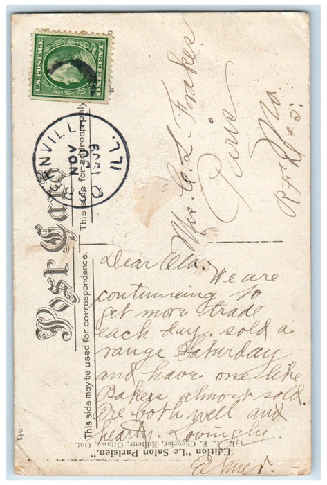 1909 Main Street South Side Gracefield Quebec Canada, Osbernville IL Postcard