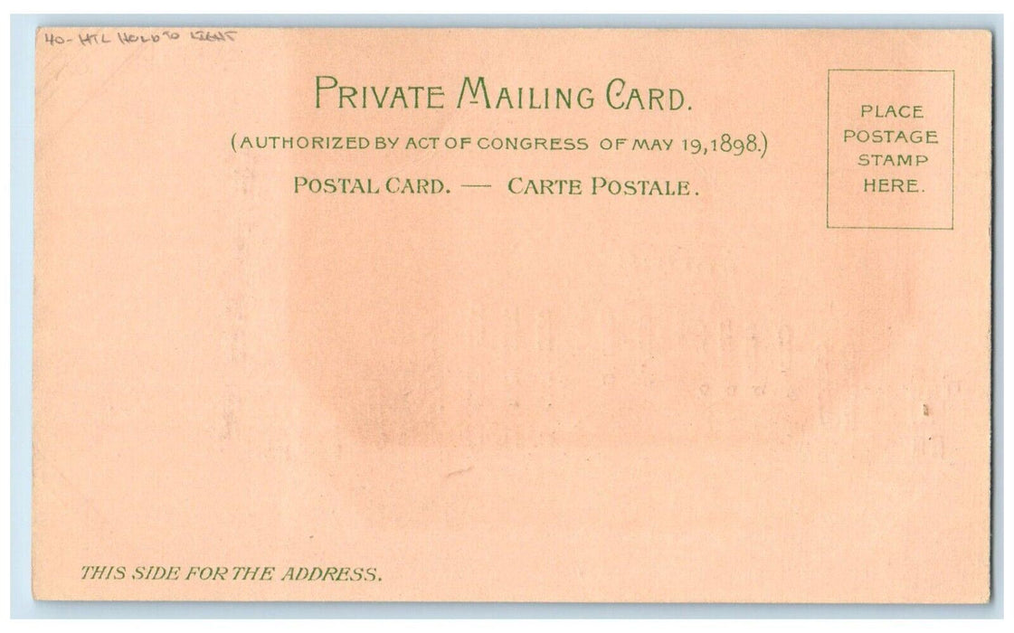 c1905 State House Crescent Boston Massachusetts MA HTL Hold To Light Postcard