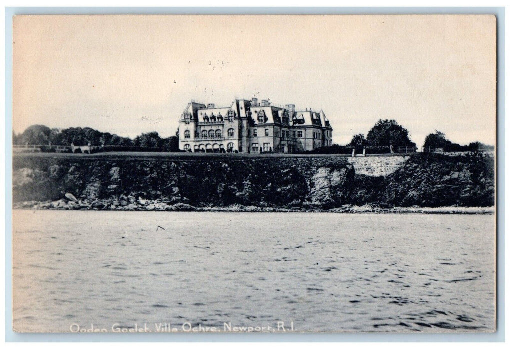 1910 Ogden Goelet Villa Ochre Newport Rhode Island RI USS Georgia Postcard