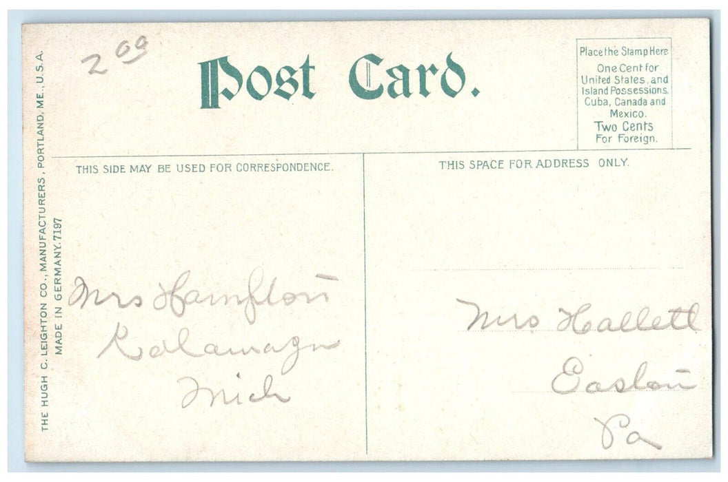 c1910 M.C. Railway Bridge from East Ave. Bridge Kalamazoo MI Postcard