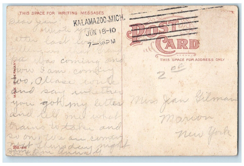 1910 Kalamazoo College Kalamazoo Michigan MI Antique Postcard Postcard
