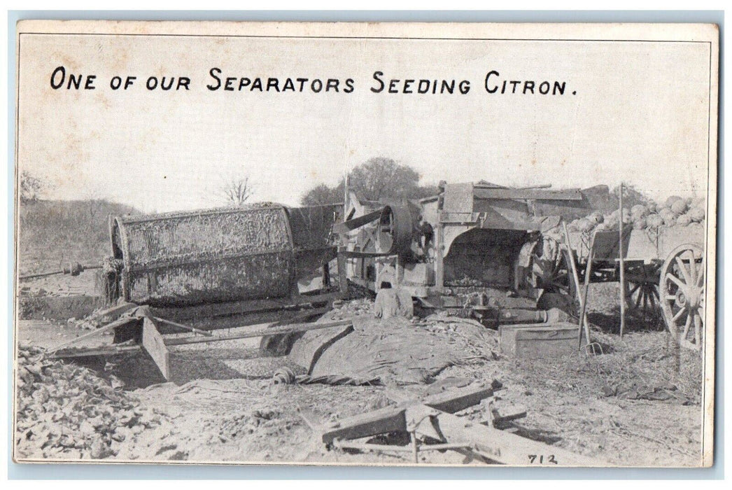c1950's One of Our Separators Seeding Citron SM Isbell & Co Jackson MI Postcard