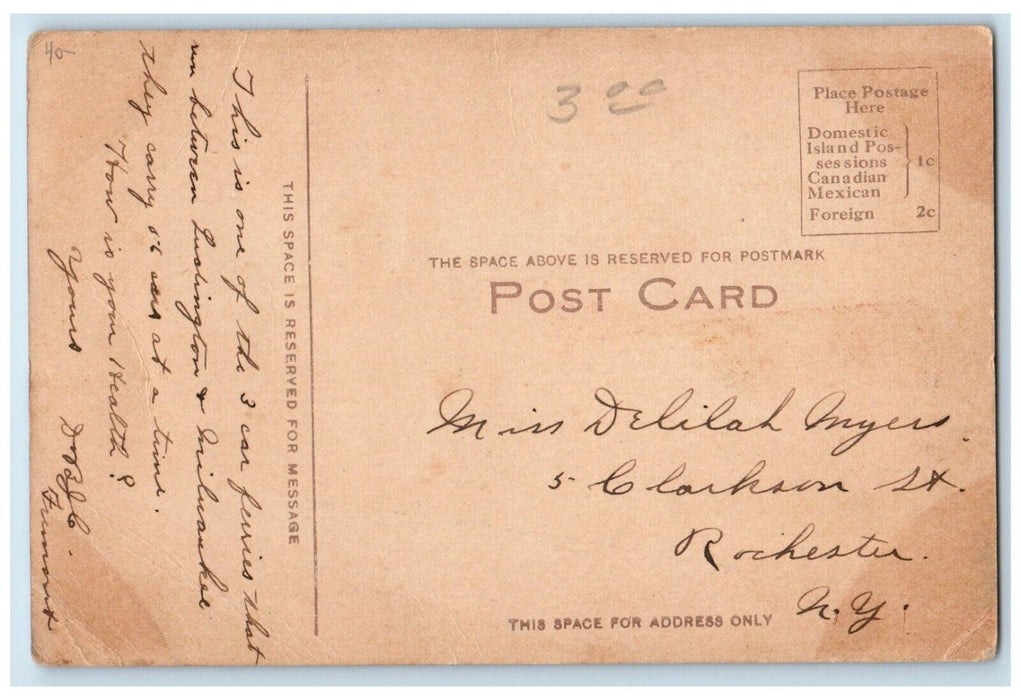 c1910's One Of PM Carferry Fleet Furniture Vehicle Car Ship Antique Postcard