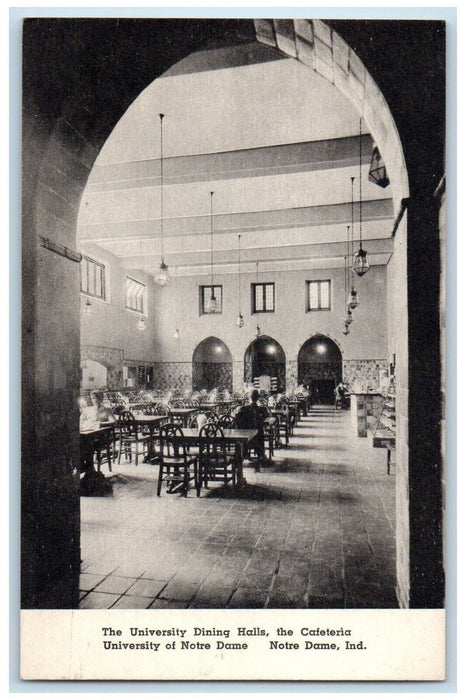 University Of Notre Dame Dining Hall Cafeteria Interior Notre Dame IN Postcard