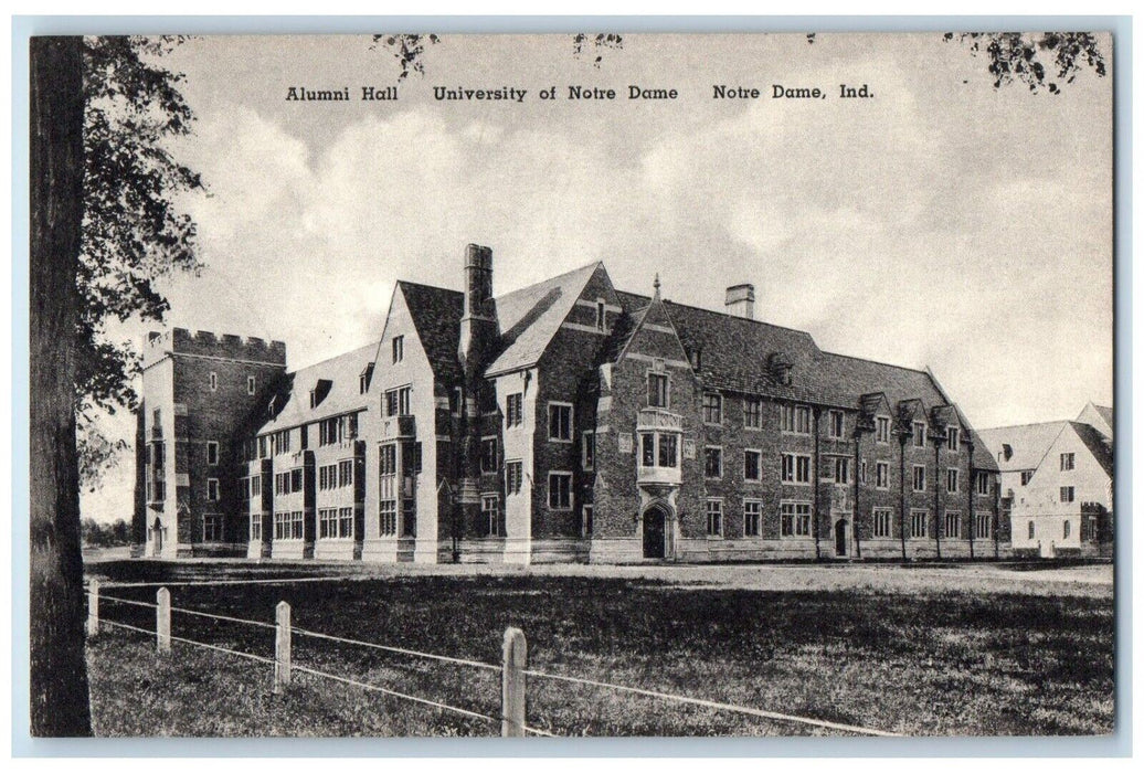 Notre Dame IN, Aluminum Hall University Of Notre Dame Building Campus Postcard