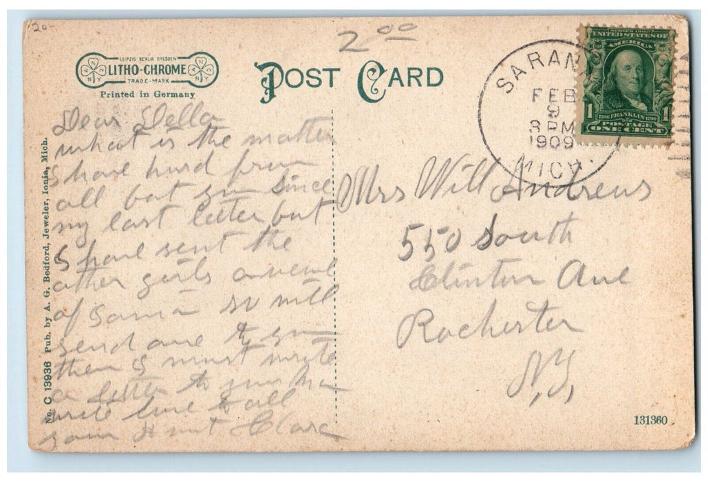 1909 Michigan State Reformatory Building Ionia Michigan MI Antique Postcard