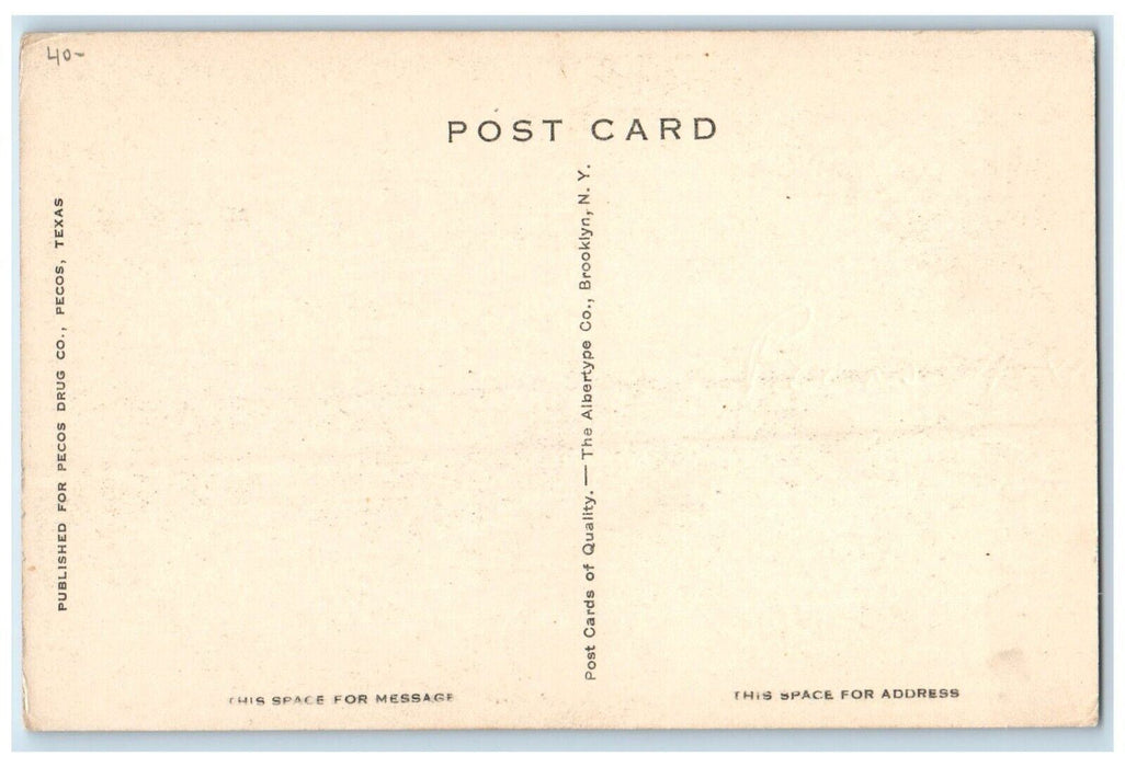 Pecos TX, Registered Hereford Cattle Largest Industry West Of Pecos Postcard