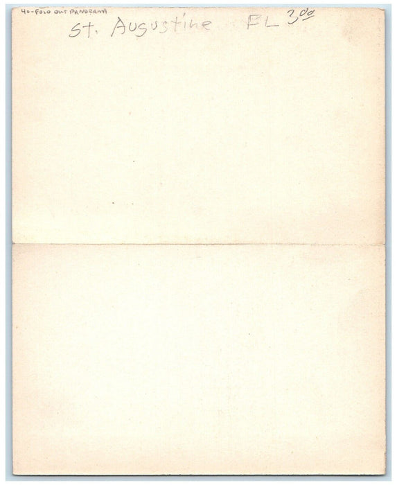 c1905 St. Augustine Florida FL, Fort Marion Panorama Fold Out Rotograph Postcard