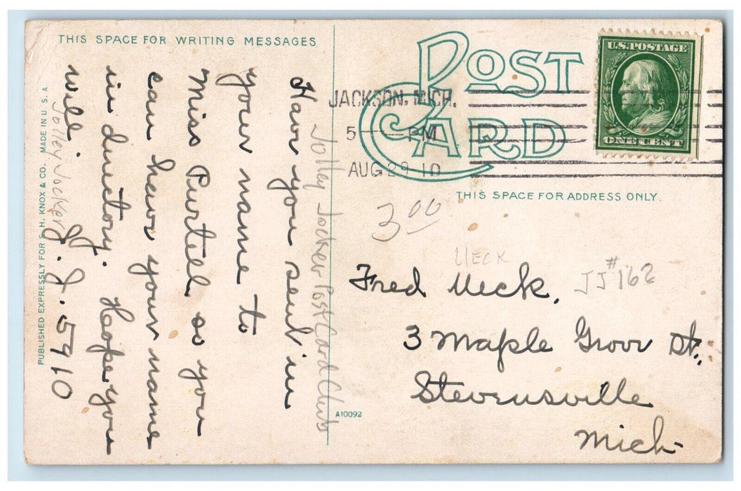 1910 Stone Marking Birthplace of Republican Party Jackson Michigan MI Postcard